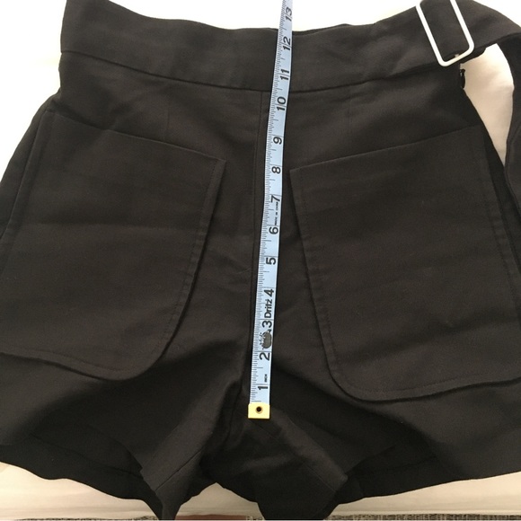 Sandro Paris high waisted side zip belted shorts sz 36 - Picture 8 of 8